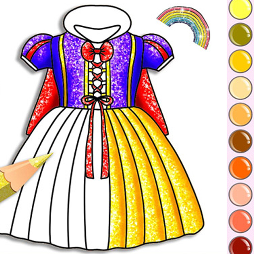 Princess Glitter Coloring