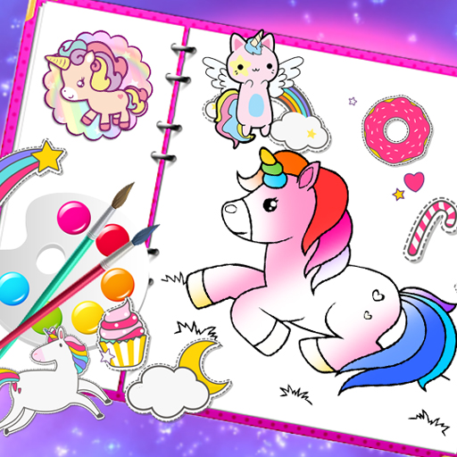 free online Fabulous Cute Unicorn Coloring Book