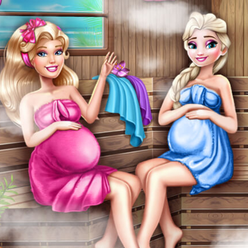 Cute Mommies Pregnant Sauna