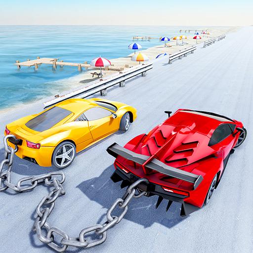 free online Chained Car Stunts Race Mega Ramp GT Racing