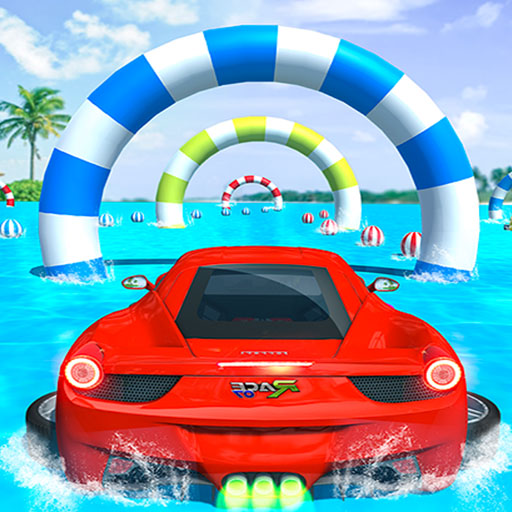 Water Surfing Car Stunts Car Racing Game