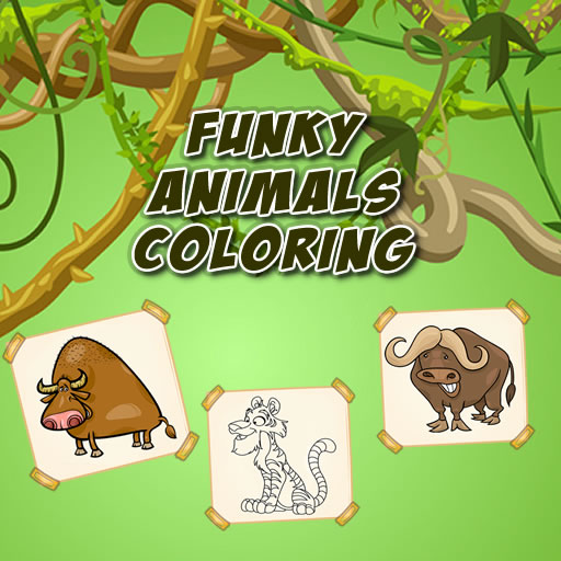 free online Funky Animals Coloring